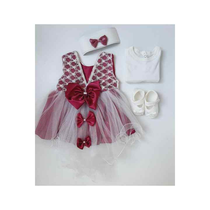 0 6 Months Newborn Baby Mawlid Dress Princess Dress Lace Wedding Dress