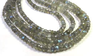 Labradorite naturelle de haute qualité perles rondelle à facettes 5mm 13 "brin Multi Flash pour la fabrication de bijoux - Product Image 6
