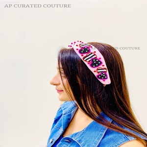 2025 nouvelle vente chaude indienne artisanale cheveux accessoires bandeau perlé avec Valentine Heart Collection de bandeaux - Product Image 4