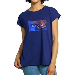 趋势年轻女士圆领t恤制造商100% 出口优质品牌t恤直接来自孟加拉国工厂