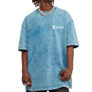T-shirt 100% coton à séchage rapide pour hommes, design unique, coupe ample, imprimé, prix de gros, délavé à l'acide - Product Image 2