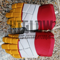 Guantes de Hockey sobre Hielo Ajustables de Alta Calidad HI-GLOW SPORTS INTERNATIONAL con Cierre a Presión, Diseño Personalizado con Nombre del Equipo y Acolchado