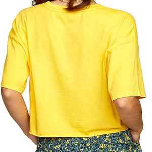 Camiseta de Algodón Personalizada para Mujer, Cuello Redondo, Estilo Casual, Estampado de Logotipo, Top de Moda para Mujer Adulta - Product Image 6