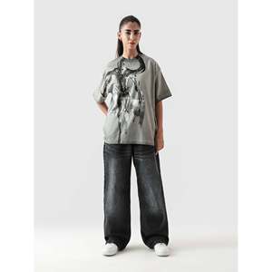 IGRIS Men's 100% Cotton Short Sleeve Solo <b>Leveling</b> Jersey Premium Fabric 220g/m Weight <b>Digital</b> Print for Comfort and Durability - Product Image 3