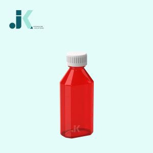 Botella Ovalada de Jarabe PET de 100 ml de la Mejor Calidad, Tapa CR, Ámbar, OEM/ODM, Fábrica de Ho Chi Minh City, Soluciones de Empaque JK M0747 - Product Image 2
