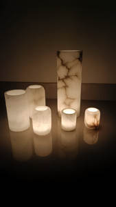 Vela de Alabastro Natural Más Vendida, Acabado de Lujo, Calidad Premium, Hecha a Mano por Artesanos, Diseño Exclusivo, Construcción Duradera - Product Image 6