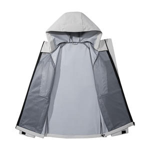 Hot Selling Unisex Raincoat Windproof Breathable Causal Streetwear Windbreaker Jackets Zip Pockets Waterproof Hoodie/<b>Coat</b> - Product Image 3