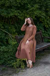 Robe en coton de style bohème à tissage à la main, longueur mollet, décontractée, occasionnelle, robe d'été pour femmes - Product Image 5