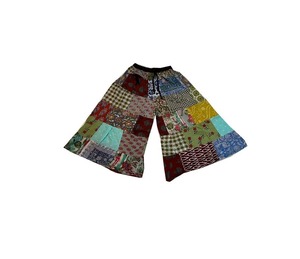 Boho hippie Patchwork กางเกงผ้าฝ้ายขากว้างฤดูร้อนกางเกงโยคะผ้าคอตตอนขนาดใหญ่เอวยางยืดขนาดเดียว - Product Image 6