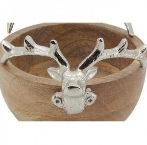Têtes de cerf luxueuses bois de mangue saladier décor de table de mariage fruits dessert fruits secs servant des bols maison cuisine table à manger - Product Image 2