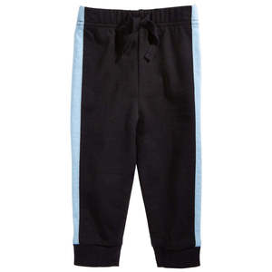 Pantalones Deportivos con Rayas Laterales para Bebé Niño, Pantalones Cargo de Punto con Estampado para Invierno, Color Negro, Talla 3-6 Meses - Product Image 1