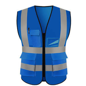 Chaleco de seguridad sin mangas de alta visibilidad con cinta reflectante para trabajadores de la construcción y exteriores - Product Image 2