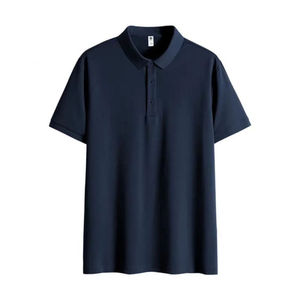 Calidad 220 gramos poliéster/algodón liso teñido hombres Polo ligero transpirable de talla grande patrón de logotipo sólido Ajuste de gran tamaño caliente - Product Image 1