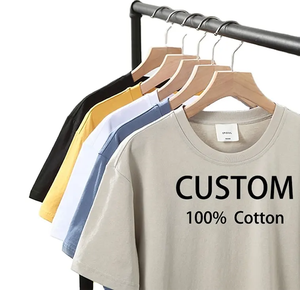 T-shirt vierge en coton tricoté 220 GSM 100 % coton, écologique, grande taille, personnalisable, vente en gros, pour hommes, taille US - Product Image 1
