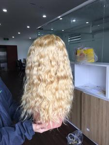 Peluca de Cabello Humano Brasileño Rubio Claro con Cutícula Alineada para Peluca con Estilos Ondulados Naturales y Lisos - Product Image 2