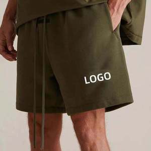 Custom Long Drawstring French Terry Heavy Mens Training Athletic Unisex Fleece Cotton Shorts Blank Sweat Gym Shorts para hombres - Product Image 4