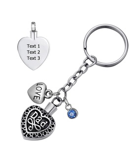 Papa Mini Urnes Personnalisées Urnes Décoratives En Acier Inoxydable pour Cendres Mémorial Papillon en Coeur Crémation Taille Personnalisée - Product Image 1