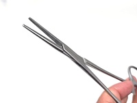 Extracteur de poils pour chat et chien, pince hémostatique, 5 pouces, pince droite incurvée dentelée, pince à poils pour chien