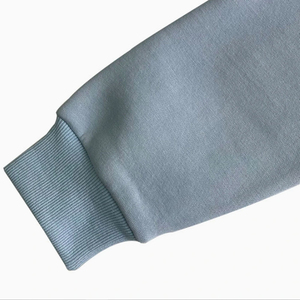 Top qualité personnalisé Logo en relief hommes chandails col rond col en V sweat personnalisé coton mélangé à capuche impression gaufrage à capuche - Product Image 4
