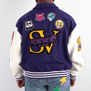 Veste universitaire d'hiver pour hommes, fabrication sur mesure, veste à lettres, veste bomber universitaire avec broderie - Product Image 6