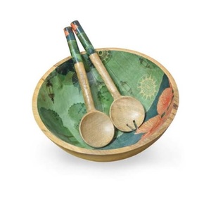 Bol en bois d'acacia au design luxueux et tendance, style unique, pour salade ou fruits, à prix abordable - Product Image 3