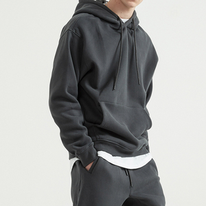 2025 personnalisé haute qualité 100% coton sweats à capuche unisexe haute vierge poids lourd à capuche 345 GSM surdimensionné bases à capuche - Product Image 2