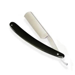 Maquinilla de afeitar profesional de borde recto con una sola hoja maquinilla de afeitar de peluquero al por mayor mejor calidad maquinilla de afeitar mango de plástico - Product Image 3