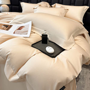 Cotton Duvet Cover Pillowcases Customized Over <strong>Sized</strong> <strong>Deep</strong> Pocket <strong>Fitted</strong> <strong>Sheet</strong> <strong>King</strong> Bedding Set - Product Image 1