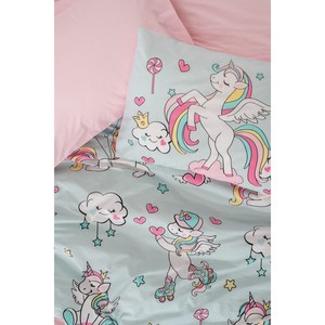 Cotton Box Junior Single Duvet Cover Set with <b>Fitted</b> <b>Sheet</b> Twinka Pink Princess Style Featuring Character <b>Pattern</b> for Home Use - Product Image 3