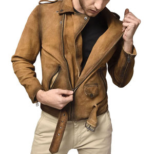2024 Wholesale Cusyom <b>Men</b> Suede <b>Leather</b> <b>Jacket</b> Polyester Fabric High Quality <b>Men</b> Suede <b>Leather</b> <b>Jacket</b> - Product Image 3