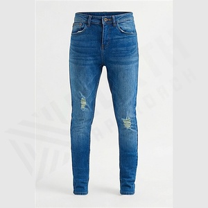 Pantalones Vaqueros de Hombre de Último Diseño y Mejor Calidad, Corte Slim Casual, Estilo Urbano, Transpirables, Color Personalizado, Venta al Por Mayor - Product Image 1