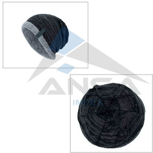 Sombrero de punto de invierno para hombre, sombreros sueltos gruesos de terciopelo de Color sólido, sombreros de terciopelo personalizados al por mayor - Product Image 6