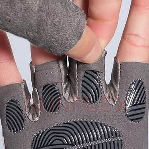 Professional Half-<b>Finger</b> Leather Gloves for Weight Lifting Stylish with Wrist Protection Hot Sale Gym Item - Product Image 6