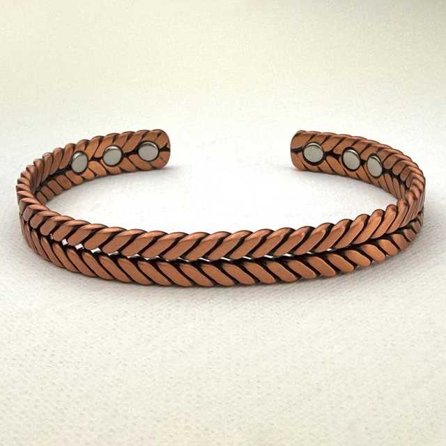 Elegant Pure Copper Magnetic Therapy Bracelet for Pain Relief & Healing Adjustable Stylish