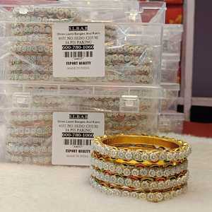 Precioso conjunto de brazaletes Rajwadi para mujer, ropa nupcial, brazaletes de Metal elegantes con piedras brillantes para Cada celebración - Product Image 1