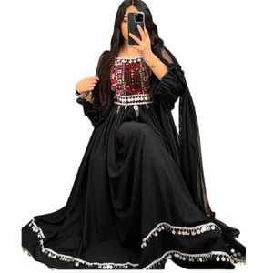 ชุดเดรสยาวแบบดั้งเดิมของอัฟกานิสถานชุดเดรส Maxi ชุดกระโปรงยาวแบบชาวอัฟกานิสถานชุดเดรสยาวระบายอากาศได้ดีชุด kabul Nuristan ชนเผ่า kkkuchi - Product Image 2