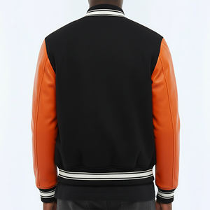 Chaqueta Varsity Impermeable de Lona de Corte Holgado Personalizada de Alta Calidad para Hombre con Logotipo Bordado en Chenilla Personalizado - Product Image 5