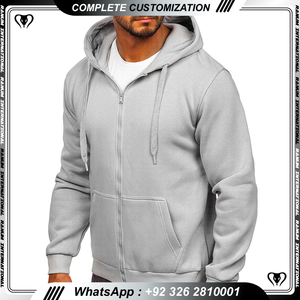 Meilleure qualité Sweats à capuche zippés Logo personnalisé Sweat à capuche unisexe à séchage rapide - Product Image 4