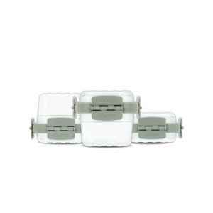 Modern 9-Piece Plastic Kitchen <b>Canister</b> <b>Set</b> with Bamboo Lids 4L Freshness Preservation - Product Image 1