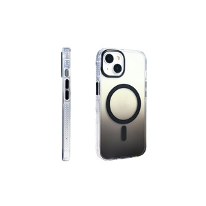 Coque en silicone transparente dégradée anti-traces de doigts ARTH Toros Series Premium pour iPhone 14 - Or rose M-Safe Magnétique 11Pro - Product Image 4