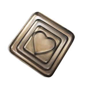 Plateau en aluminium Plateau de décoration intérieure Surface en aluminium martelé pour Noël Ramadan Table de service Art Decor meilleure vente - Product Image 2