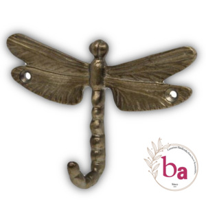 ตะขอแขวนเสื้อและหมวกติดผนังลายมังกรโบราณทำจากทองเหลือง - Product Image 2