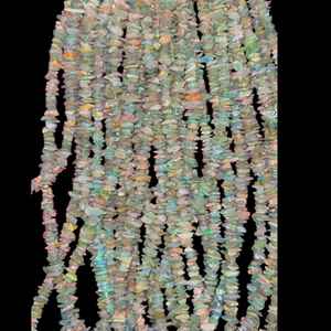 Opale éthiopienne Disco non coupée 3mm brin de pierres précieuses naturelles brutes pour la fabrication de bijoux collier à faire soi-même Bracelet fournitures de perles - Product Image 3