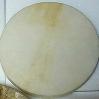 Batterie de percussions professionnelle blanche à simple couche, personnalisée en peau de chèvre, avec logo sur mesure, prix réduit en promotion
