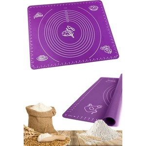 Silicone Dough <b>Rolling</b> and Kneading <b>Mat</b> Purple Pastry Baking Sheet - Product Image 1