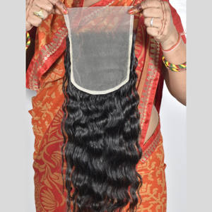 วิกต่อผมมนุษย์แบบหยักปิดผมคนอินเดียคุณภาพสูงยังไม่ได้ผ่านกระบวนการ - Product Image 6