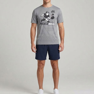 Vêtements de sport d'extérieur respirants à manches courtes en coton, maillot de pickleball de qualité supérieure, taille personnalisée, best-seller - Product Image 6