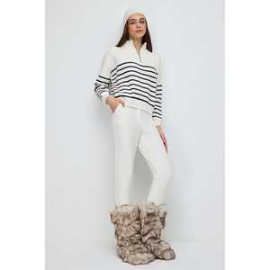 Suéter de Punto Casual para Mujer con Estampado, Cierre de Cremallera, Transpirable, de Seda con Decoración Bordada, Talla XS - Product Image 1