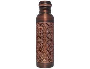 Modern <b>metal</b> copper <b>water</b> <b>bottle</b> crafted with care for active users seeking natural benefits and sleek aesthetics - Product Image 4