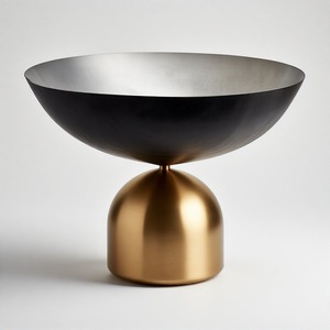 CrownNest Royal Serving Bowl Imperial Majesty Hecho a mano Royal Gold-Leaf Esmalte Servir Tazón Símbolo de lujo atemporal y gracia - Product Image 1